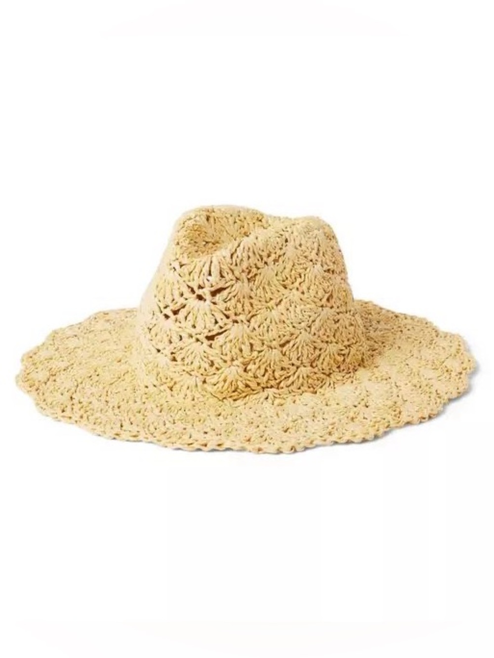 Janie and Jack Crochet Straw Sun Hat size 6-12 months